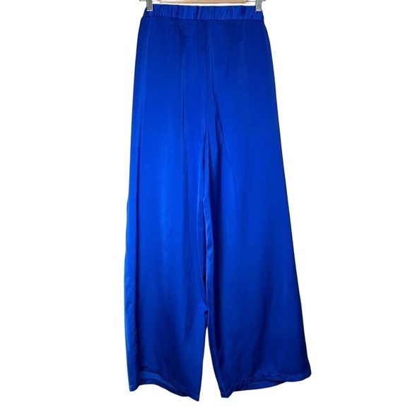 IMAN Global Wide Leg Slinky Pull-on Palazzo Pants Satin Elastic Women’s Small - Picture 1 of 7
